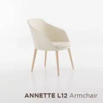Annette wood Italian armchair
