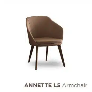 Annette wood Italian armchair